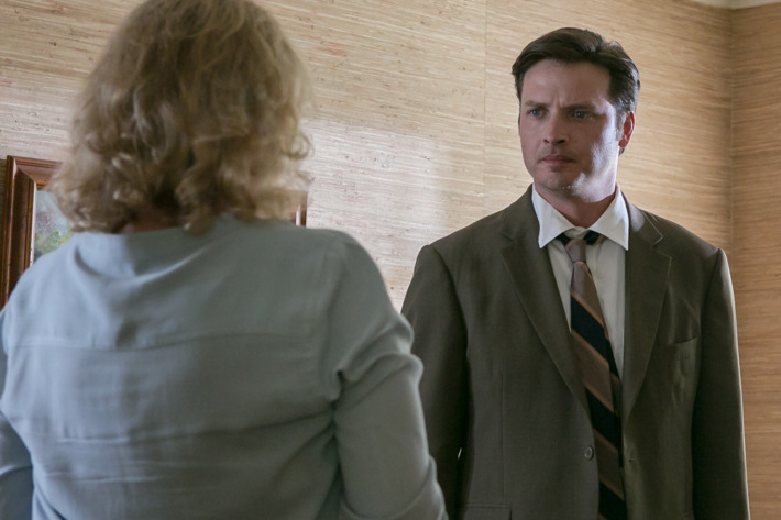 L to R, J Smith Cameron and Aden Young - in the SundanceTV original series "Rectify" - Photo Credit: Tina Rowden