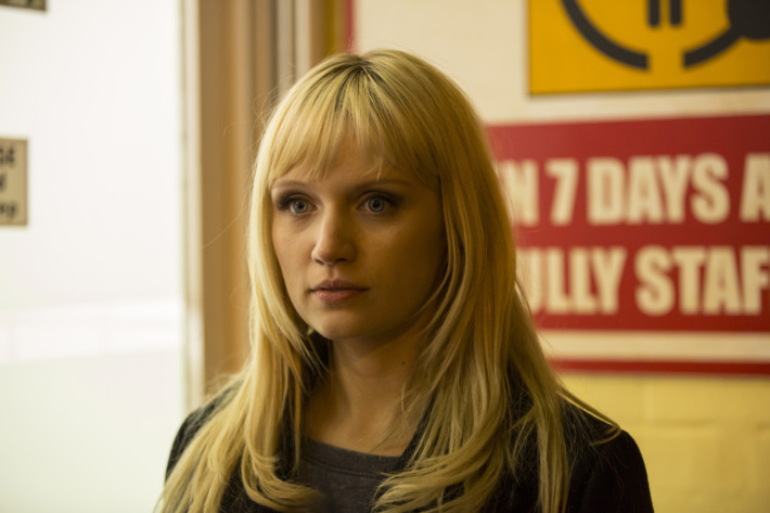 Emily Berrington as Niska - HUMANS _ Season 1, Episode 4 - Photo Credit: Colin Hutton/Kudos/AMC/C4