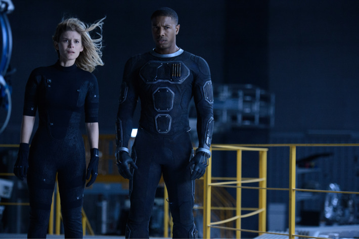 DF-12054 – Kate Mara as Sue Storm and Michael B. Jordan as Johnny Storm face off against an incredibly powerful enemy. Photo Credit: Ben Rothstein