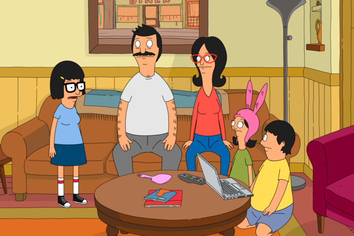 BOB'S BURGERS: The Belcher family cheer Bob on, in his efforts to get in shape in the all-new “Sliding Bob's” season six premiere episode of BOB'S BURGERS airing Sunday, Nov. 2 (7:30-8:00 PM ET/PT) on FOX. BOB'S BURGERS ™ and © 2014 TCFFC ALL RIGHTS RESERVED.