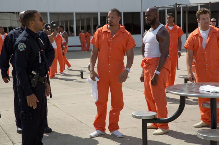 EMPIRE: Pictured L-R: Guest star Ludacris (Chris Bridges) as Officer McKnight and Terrence Howard as Lucious Lyon in the “Without A Country” episode of EMPIRE airing Wednesday, Sept. 30 (9:00-10:00 PM ET/PT) on FOX. ©2015 Fox Broadcasting Co. Cr: Chuck Hodes/FOX.