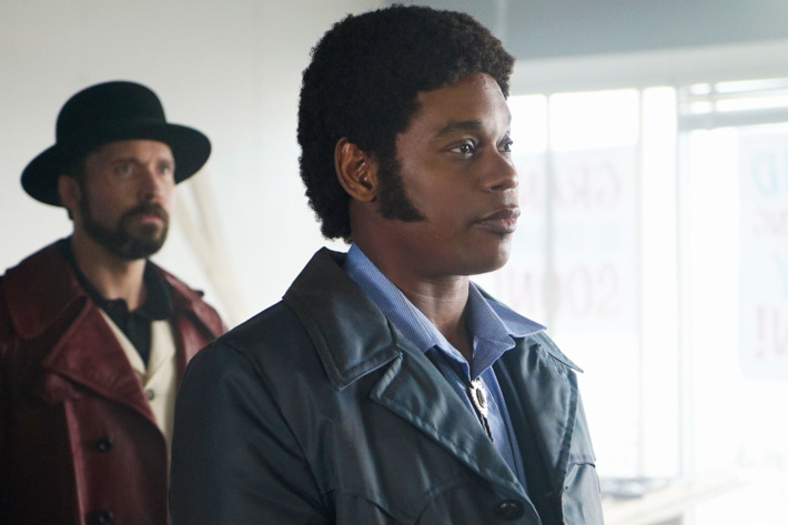 FARGO -- “Before The Law” -- Episode 202 (Airs October 19, 10:00 pm e/p) Pictured: (l-r) Brad Mann as Gale Kitchen, Bokeem Woodbine as Mike Milligan.CR: Chris Large/FX