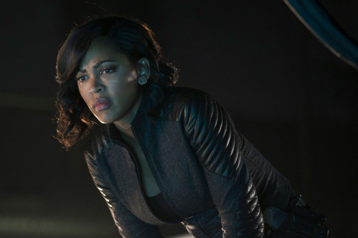 MINORITY REPORT: Megan Good in the all-new “Everybody Runs” season finale episode of MINORITY REPORT airing Monday, Nov. 30 (9:00-10:00 PM ET/PT) on FOX. Cr: Katie Yu / FOX. © 2015 FOX Broadcasting.