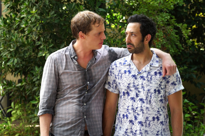 YOU'RE THE WORST -- "The Heart is a Dumb Dumb" -- Episode 213 (Airs Wednesday, December 9, 10:30 pm e/p) Pictured: Chris Geere as Jimmy, Desmin Borges as Edgar. CR: Byron Cohen/FX