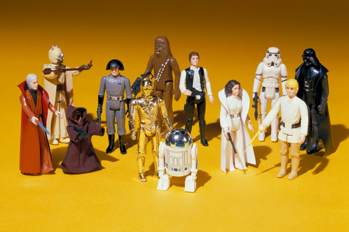 The first 12 <i>Star Wars</i> action figures released by Kenner in 1978, prototypes of which remain a holy grail for collectors.