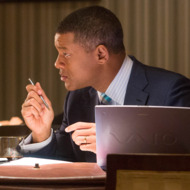 Alec Baldwin , left, and Will Smith star in Columbia Pictures' "Concussion."