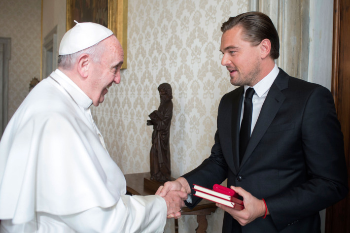 Italy - Religion - Vatican - Leonardo DiCaprio meets Pope Francis