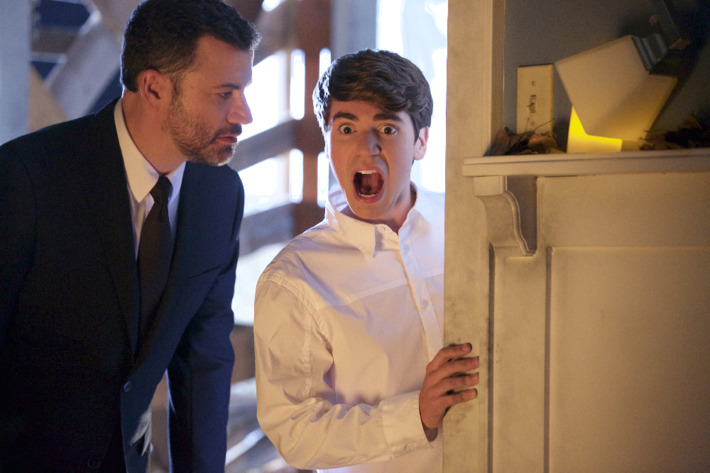 Jimmy Kimmel as himself, Noah Galvin as Kenny.