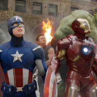 Publicity photo from the film "The Avengers"
