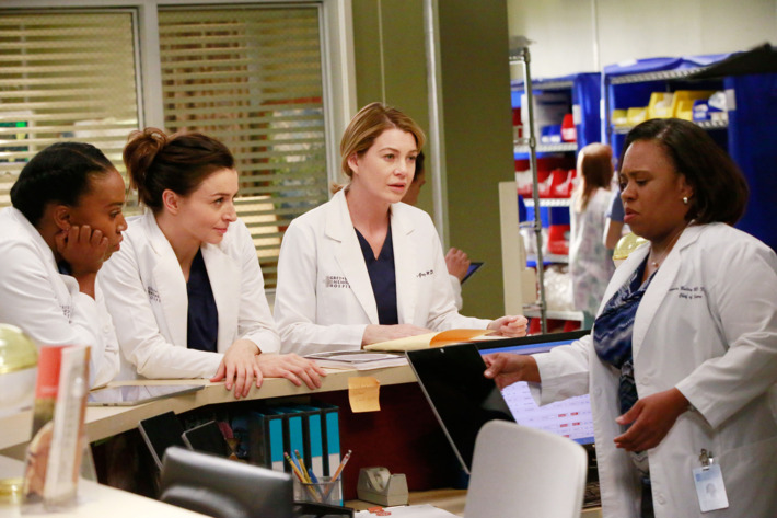 TERRIKA HINTON, CATERINA SCORSONE, ELLEN POMPEO, CHANDRA WILSON