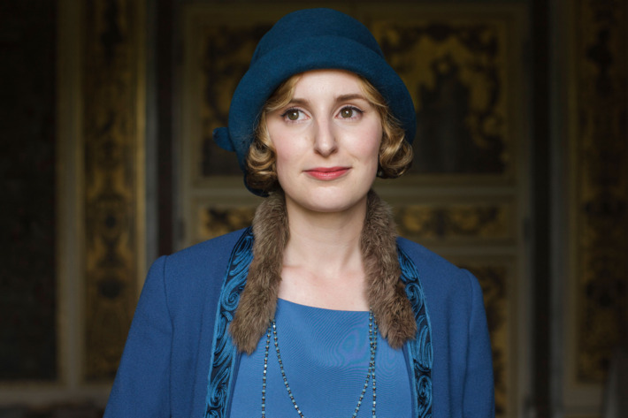 Downton AbbeySeries Finale Airs Sunday, March 6, 2016 on MASTERPIECE on PBS Shown: Laura Carmichael as Lady Edith (C) Nick Briggs/Carnival Film & Television Limited 2015 for MASTERPIECE This image may be used only in the direct promotion of MASTERPIECE CLASSIC. No other rights are granted. All rights are reserved. Editorial use only. USE ON THIRD PARTY SITES SUCH AS FACEBOOK AND TWITTER IS NOT ALLOWED.