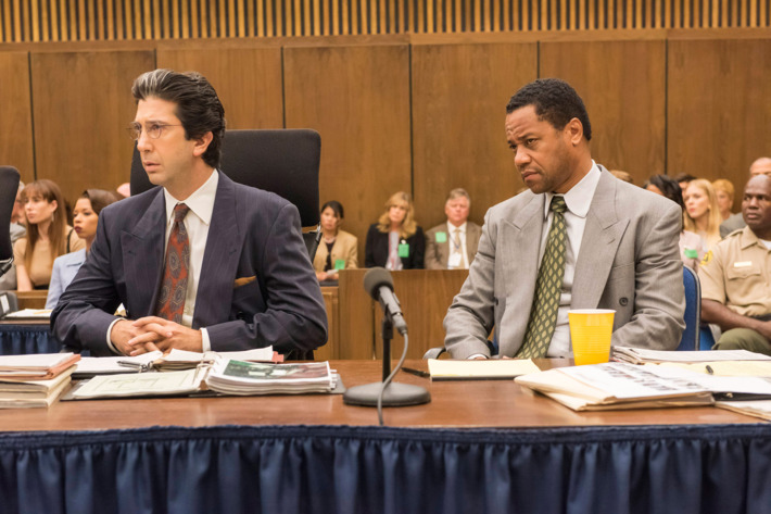 THE PEOPLE v. O.J. SIMPSON: AMERICAN CRIME STORY "A Jury In Jail" Episode 108 (Airs Tuesday, March 22, 10:00 pm/ep) -- Pictured: (l-r) David Schwimmer as Robert Kardashian, Cuba Gooding, Jr. as O.J. Simpson. CR: Prashant Gupta/FX