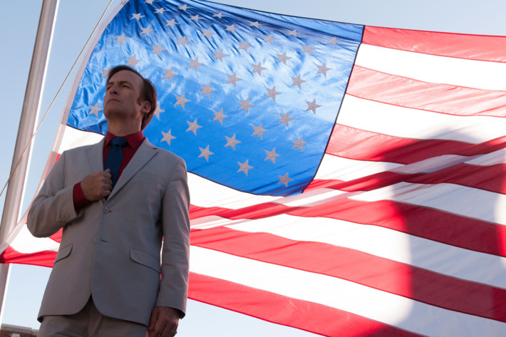 Bob Odenkirk as Jimmy McGill - Better Call Saul _ Season 2, Episode 9 - Photo Credit: Ursula Coyote/AMC