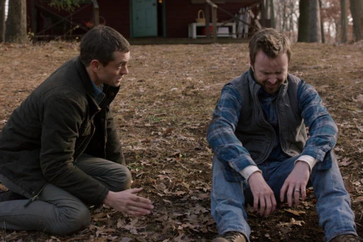 Hugh Dancy as Cal, Aaron Paul as Eddie.