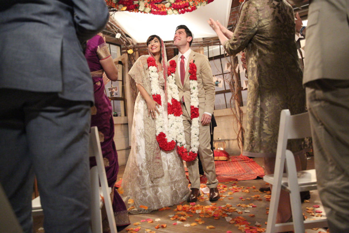 NEW GIRL: L-R: Hannah Simone and Max Greenfield in the season finale