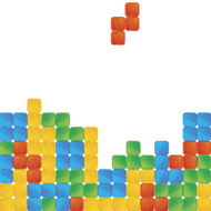 Tetris game a4 size illustration with text on white