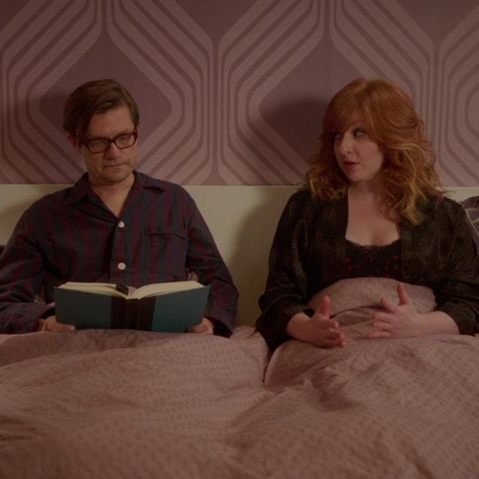 James Urbaniak as Arthur, Julie Klausner as Julie.