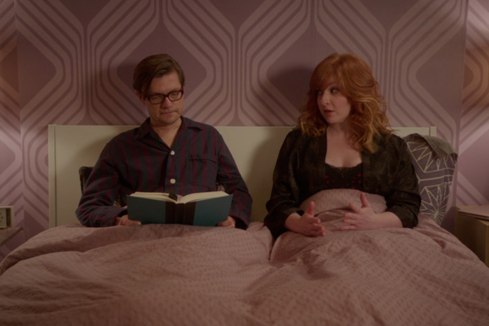 James Urbaniak as Arthur, Julie Klausner as Julie.