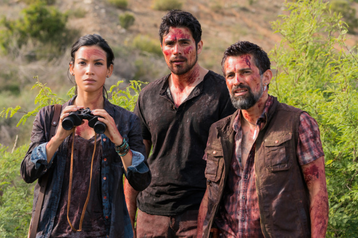 Danay Garcia as Luciana, Alfredo Herrera as Francisco Scout, Carlos Sequra as Scout - Fear The Walking Dead _ Season 2, Episode 8 - Photo Credit: Richard Foreman Jr /AMC