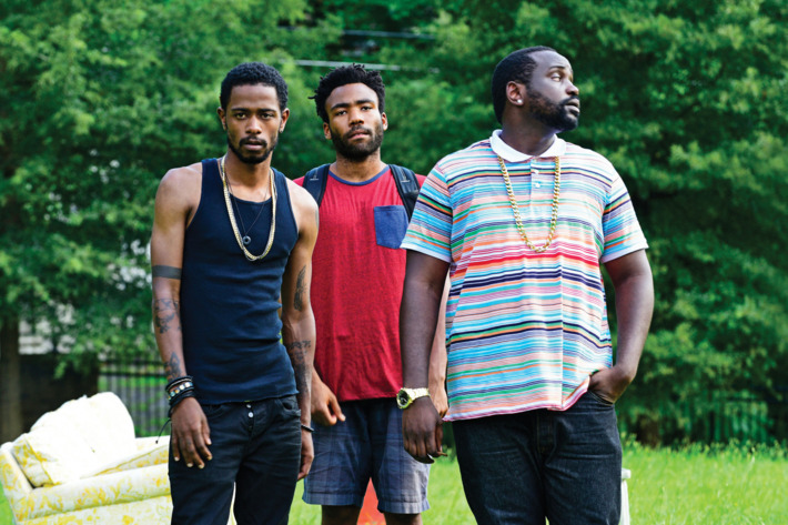 ATLANTA -- “The Big Bang” -- Episode 101 (Airs Tuesday, September 6, 10:00 pm e/p) Pictured: (l-r) Keith Standfield as Darius, Donald Glover as Earnest Marks, Brian Tyree Henry as Alfred Miles. CR: Guy D'Alema/FX