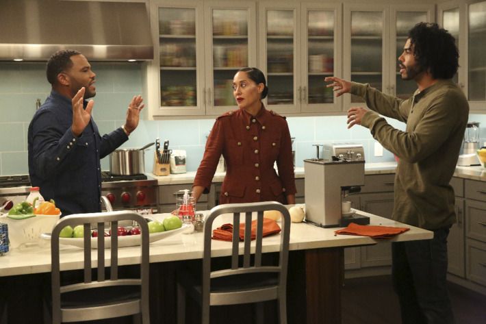 Anthony Anderson as Dre, Tracee Ellis Ross as Bow, Daveed Diggs as Johan.