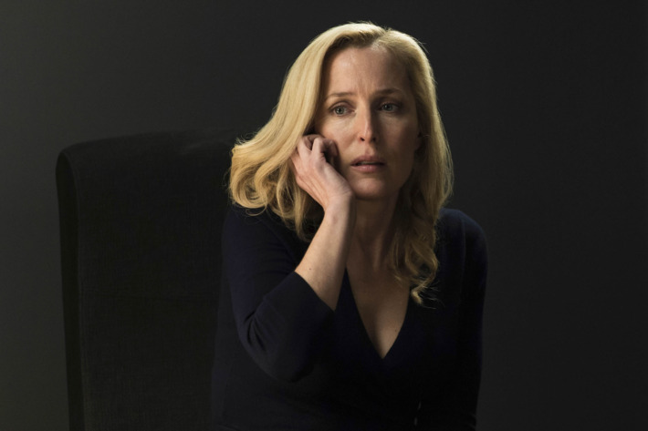 Gillian Anderson as Stella Gibson.
