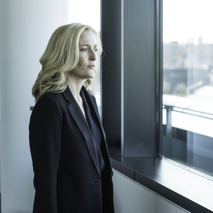Gillian Anderson as Stella Gibson.