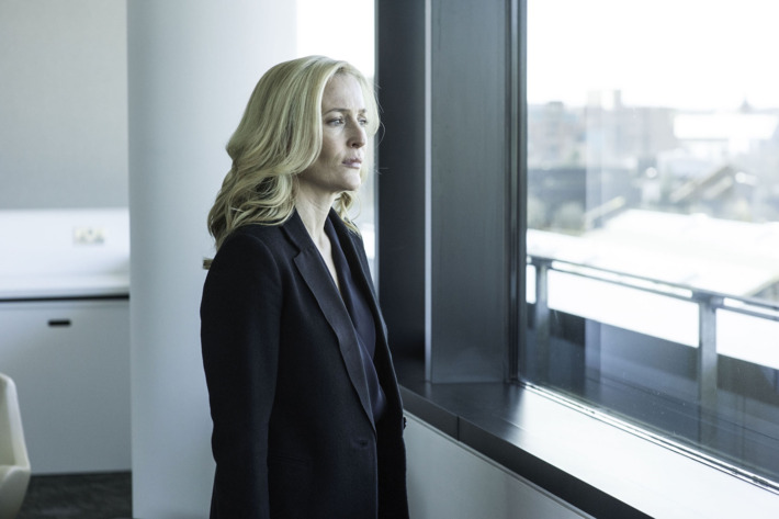 Gillian Anderson as Stella Gibson.