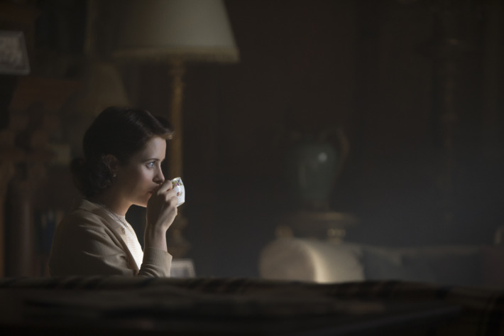 Claire Foy as Elizabeth.