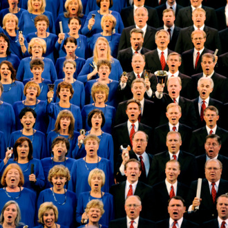 The Mormon Tabernacle Choir performed at Denver's Red Rocks Amphitheatre Monday evening, June 29, 2009 under the direction of Mack Wilberg. The world-famous choir wrapped up a two-week tour of the country with the stop in Denver Monday night. Karl Gehring