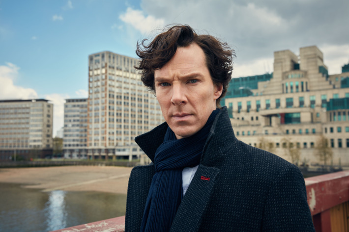Benedict Cumberbatch as Sherlock.