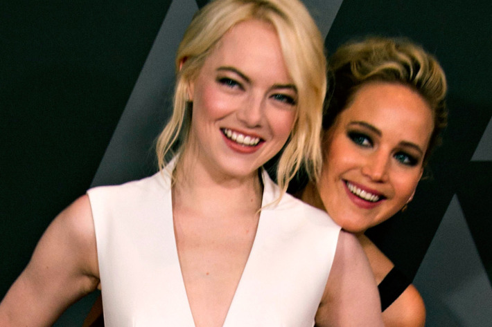 Emma Stone and Jennifer Lawrence.