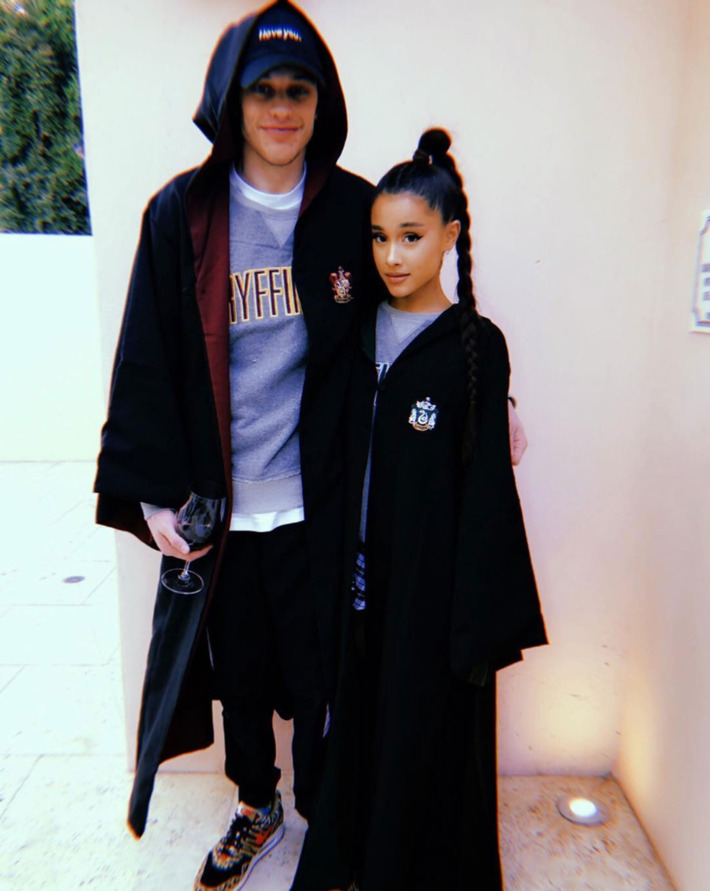 Pete Davidson and Ariana Grande.