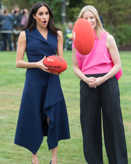 Meghan Markle watching sports in Melbourne.