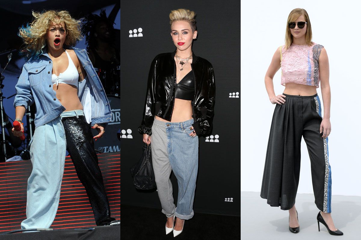 half-and-half fashion trend pants