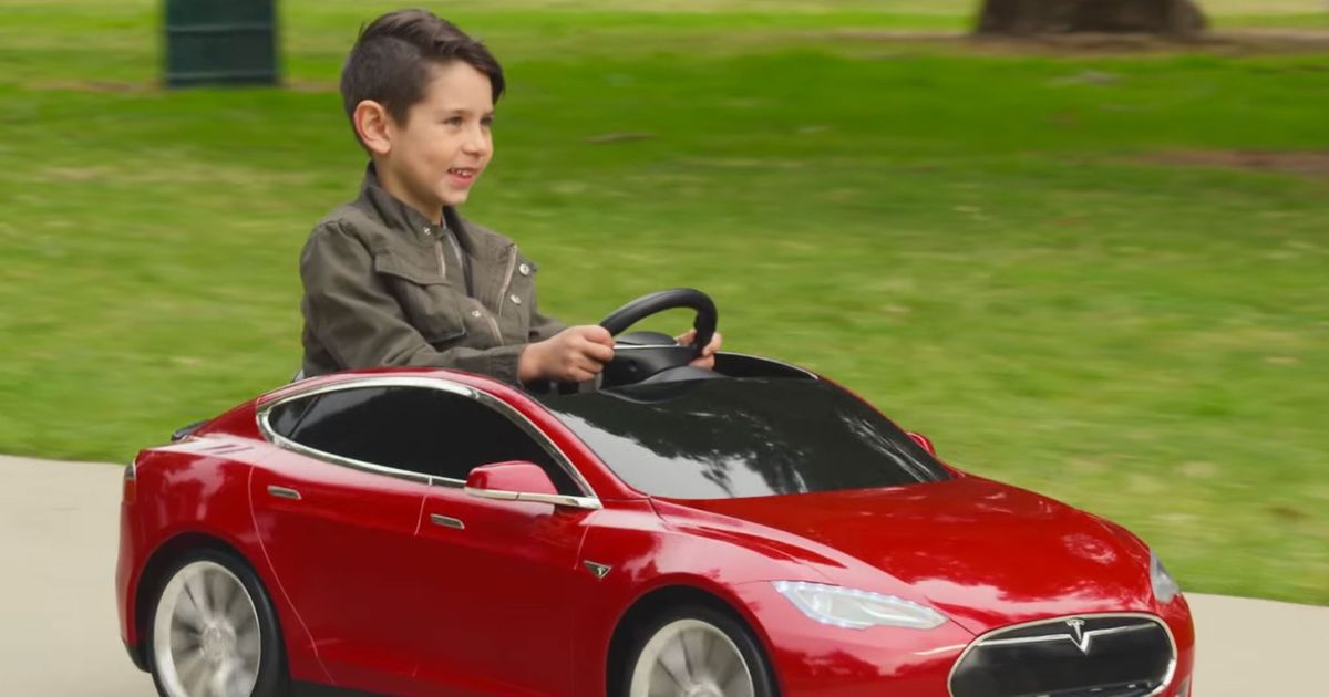 what child doesnt need a tiny toy tesla