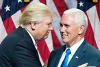 Republican Presidential Candidate Donald Trump Appears With His Vice Presidential Candidate Pick Indiana Gov. Mike Pence