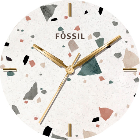 Mandy Moore's terrazzo watch dial design.