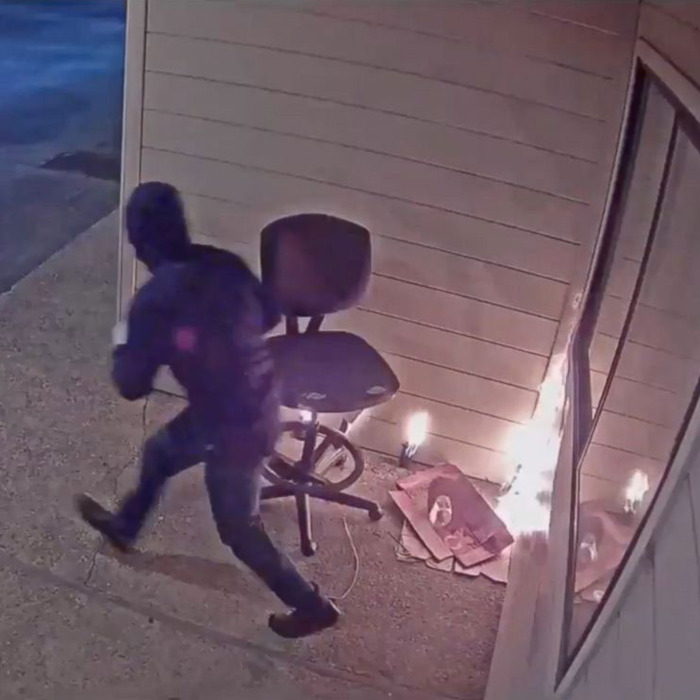 Arsonist lighting fire to a Planned Parenthood in Watsonville, California.