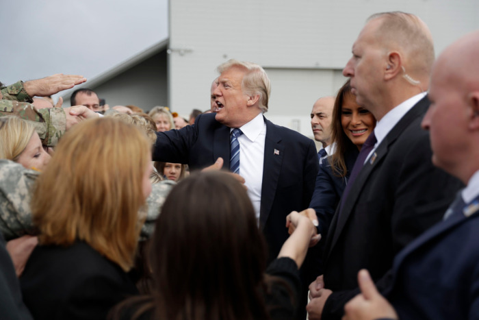 Donald Trump and supporters on 9/11.