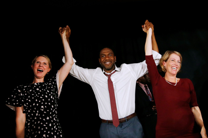 Cynthia Nixon, Juumane Williams, and Zephyr Teachout.
