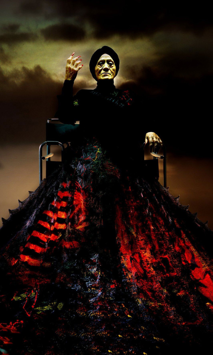 Lisa Reihana (born Aotearoa, New Zealand, 1964). Mahuika, from the Digital Marae series, 2001. Digital photograph, 79 x 46 in. Brooklyn Museum; Elizabeth A. Sackler Center for Feminist Art, Gift of the artist, 2007.27. © Lisa Reihan