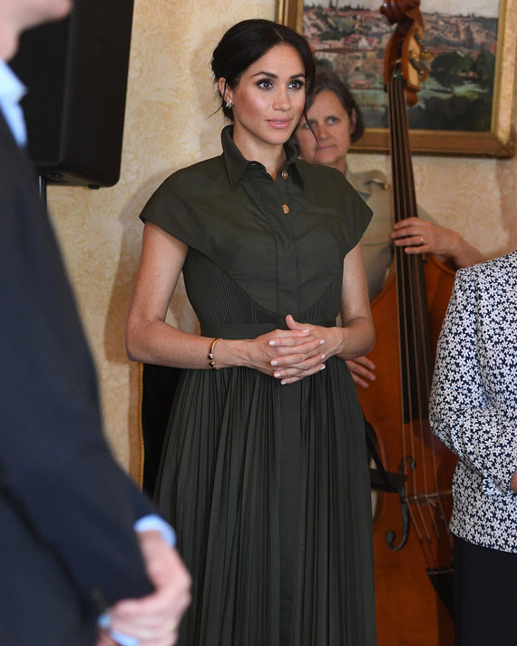 Meghan Markle in Brandon Maxwell.