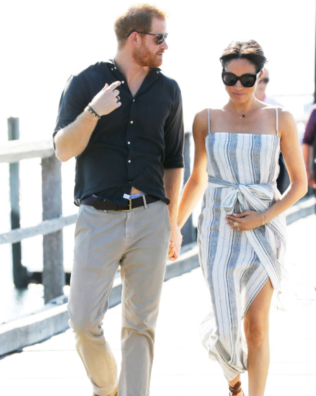 Prince Harry and Meghan Markle on the royal tour.