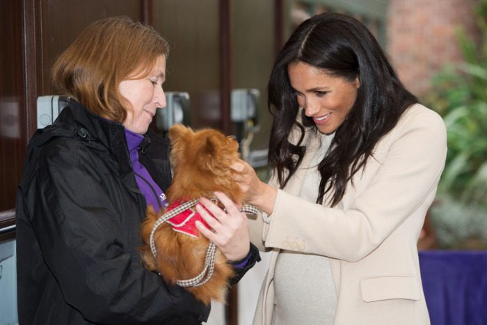 Meghan Markle with another dog.