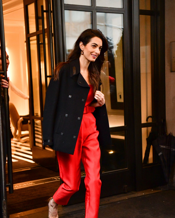 Amal Clooney at Meghan Markle's baby shower.