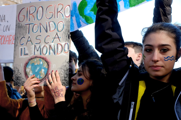 Climate strike in Rome.