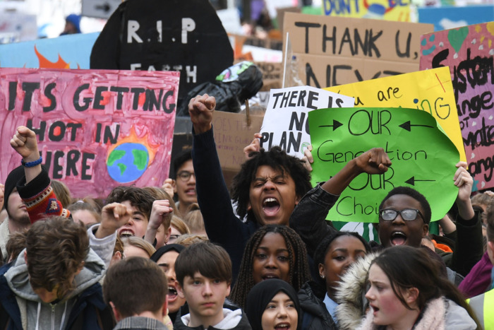 Climate strike in Dublin.