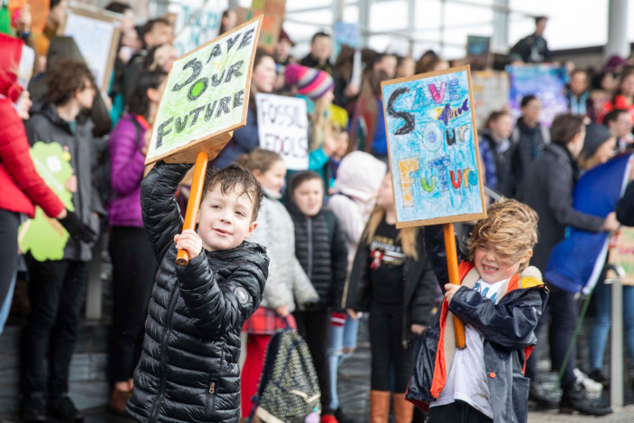 Climate strike in Wales.