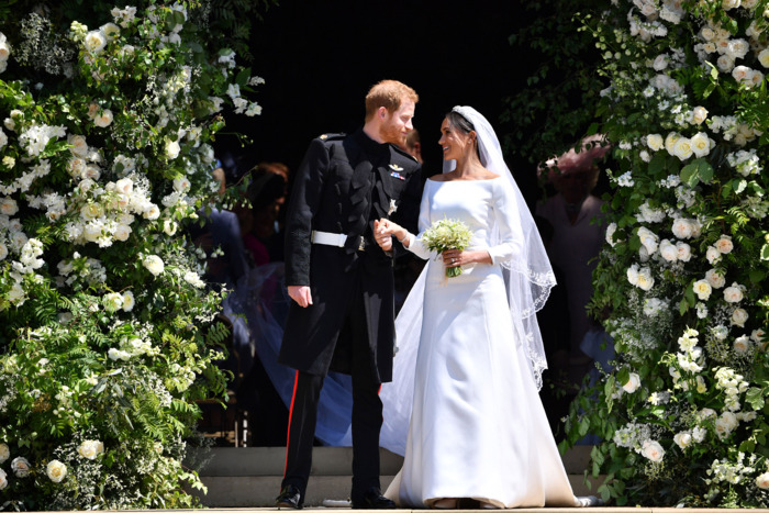 Prince Harry and Meghan Markle on their wedding day.